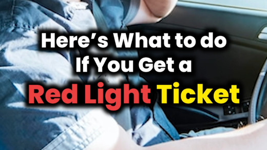 Here's what to do if you get a red light ticket
